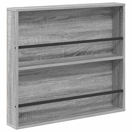 Tidningshylla 2 pcs Grå Sonoma 80 x 12 x 70 cm Konstruerat trä
