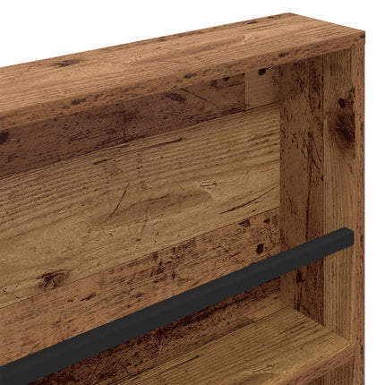 Tidningshylla 2 pcs Gammalt trä 80 x 12 x 70 cm Konstruerat trä