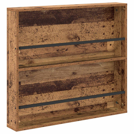 Tidningshylla 2 pcs Gammalt trä 80 x 12 x 70 cm Konstruerat trä