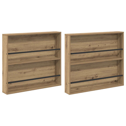 Tidningshylla 2 pcs Artisan Ek 80 x 12 x 70 cm Konstruerat trä