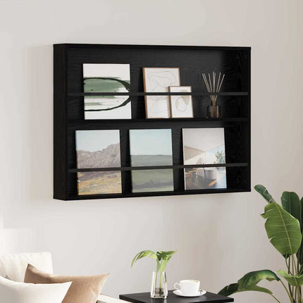 Tidningshylla Svart Ek 100 x 12 x 70 cm Konstruerat trä