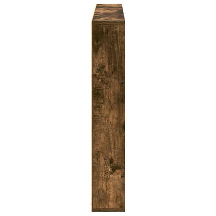 Tidningshylla 2 pcs Rökt ek 100 x 12 x 70 cm Konstruerat trä
