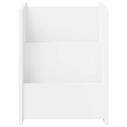 Tidningshylla med hylla Vit 35 x 35 x 45 cm Konstruerat trä