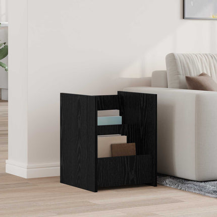 Tidningshylla Svart Ek 35 x 35 x 45 cm Konstruerat trä