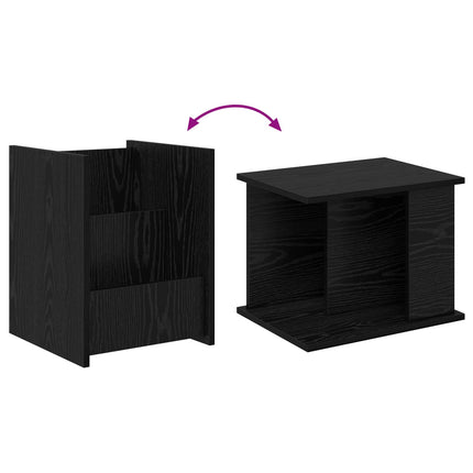 Tidningshylla Svart Ek 35 x 35 x 45 cm Konstruerat trä