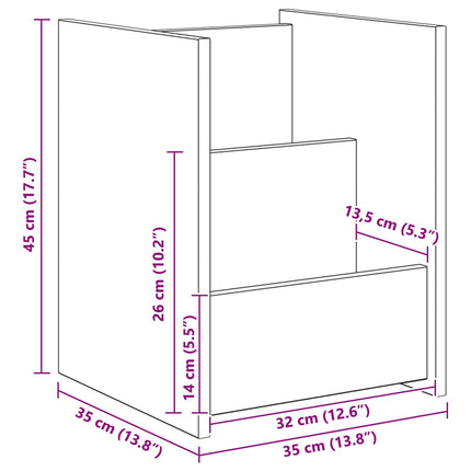 Tidningshylla Sonoma-ek 35 x 35 x 45 cm Konstruerat trä