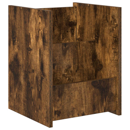 Tidningshylla med hylla Rökt ek 35 x 35 x 45 cm Konstruerat trä