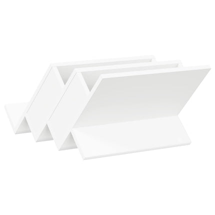 Tidningshylla med hylla Vit 53 x 40 x 28,5 cm Konstruerat trä