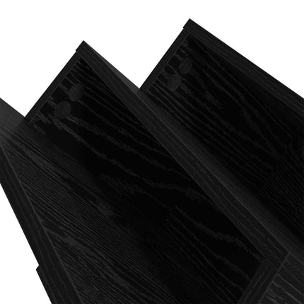 Tidningshylla Svart Ek 53 x 40 x 28,5 cm Konstruerat trä