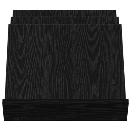 Tidningshylla Svart Ek 53 x 40 x 28,5 cm Konstruerat trä