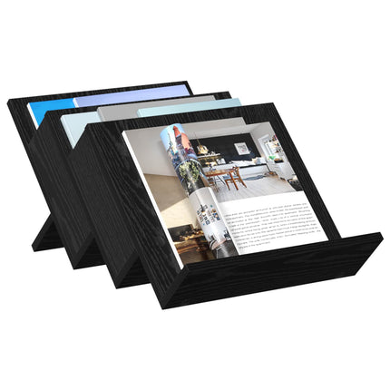 Tidningshylla Svart Ek 53 x 40 x 28,5 cm Konstruerat trä