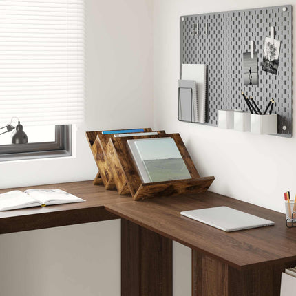 Tidningshylla Rökt ek 53 x 40 x 28,5 cm Konstruerat trä