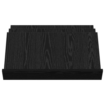 Tidningshylla Svart Ek 65 x 53 x 28,5 cm Konstruerat trä