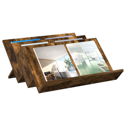Tidningshylla Rökt ek 65 x 53 x 28,5 cm Konstruerat trä