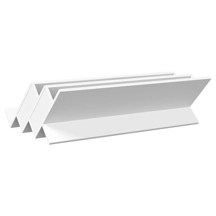Tidningshylla med hylla Vit 90 x 53 x 28,5 cm Konstruerat trä