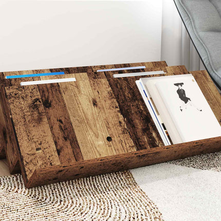 Tidningshylla Gammalt trä 90 x 53 x 28,5 cm Konstruerat trä