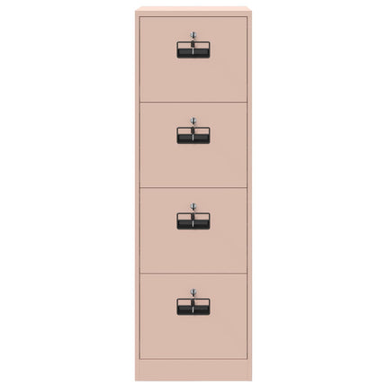 Arkivkåp med låda 2 pcs Rosa 44 x 50 x 139 cm Kallvalsat Stål
