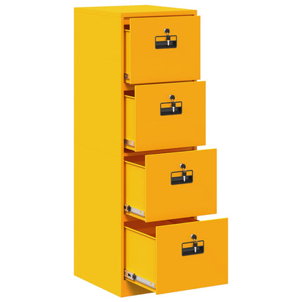 Arkivkåp 2 pcs Senapsgul 44 x 50 x 139 cm Kallvalsat Stål