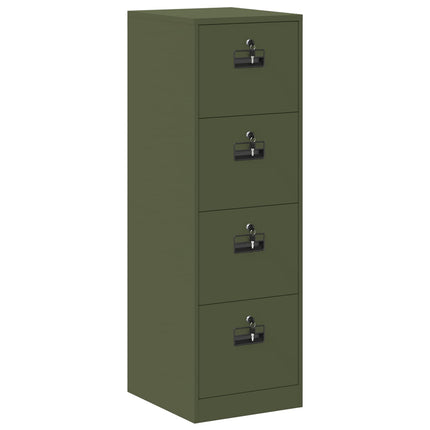 Arkivkåp 2 pcs Olivgrön 44 x 50 x 139 cm Kallvalsat Stål