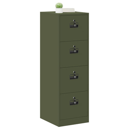 Arkivkåp 2 pcs Olivgrön 44 x 50 x 139 cm Kallvalsat Stål