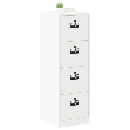 Arkivkåp med låda 2 pcs Vit 44 x 50 x 139 cm Kallvalsat Stål