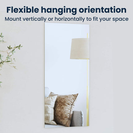 Väggspegel Rektangulär 40 x 100 cm härdat glas