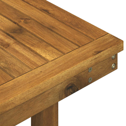 Trädgårdskaffebord i solid akacia med justerbar höjd Naturlig