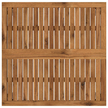 Kaffeebord Naturlig och vit 80 x 80,5 x 45 cm Massivt Akaciaträ