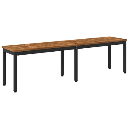 Trädgårdsbänk 161 x 35 x 45 cm Massivt Akaciaträ Rektangulär