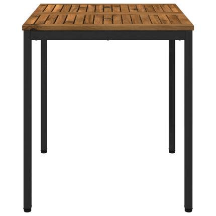Trädgårds Middagsbord Naturlig och svart 70 x 68,5 x 75 cm