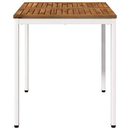 Trädgårds Middagsbord Naturlig och vit 70 x 68,5 x 75 cm