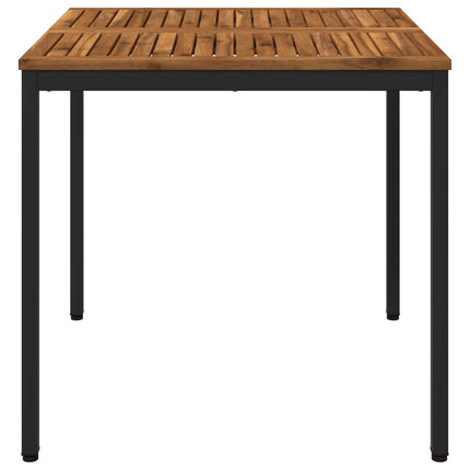 Trädgårds Middagsbord Naturlig och svart 80 x 80,5 x 75 cm