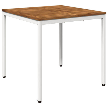 Trädgårds Middagsbord Naturlig och vit 80 x 80,5 x 75 cm