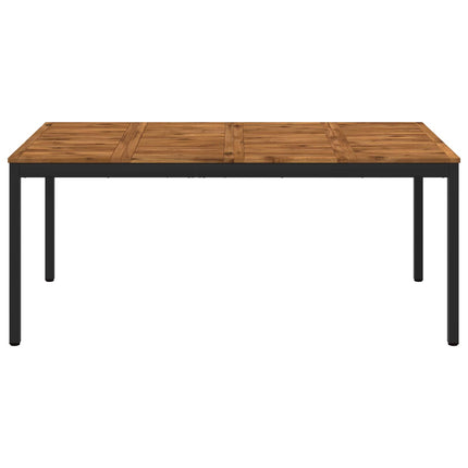 Trädgårds Middagsbord Naturlig och svart 147 x 88,5 x 75 cm