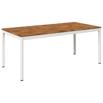 Trädgårds Middagsbord Naturlig och vit 180 x 88,5 x 75 cm