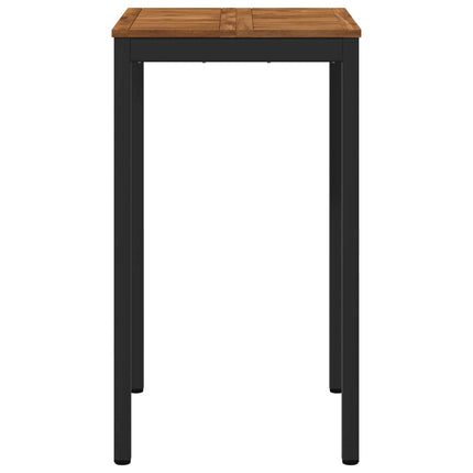 Trädgård Bar Bord Naturlig och svart 60 x 60,5 x 105 cm