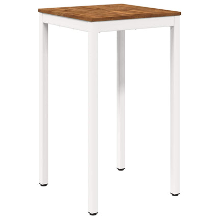 Trädgård Bar Bord Naturlig och vit 60 x 60,5 x 105 cm