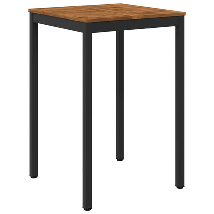 Trädgård Bar Bord Naturlig och svart 70 x 68,5 x 105 cm