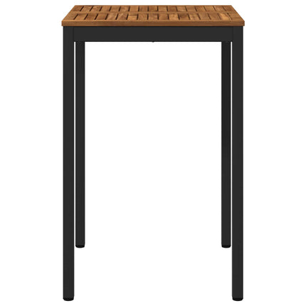 Trädgård Bar Bord Naturlig och svart 70 x 68,5 x 105 cm