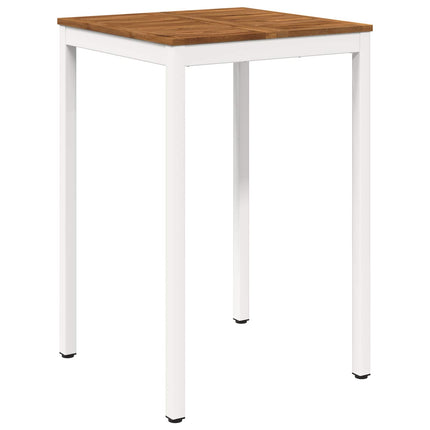 Trädgård Bar Bord Naturlig och vit 70 x 68,5 x 105 cm
