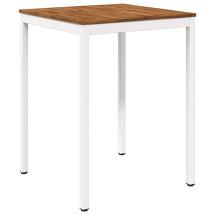 Trädgård Bar Bord Naturlig och vit 80 x 80,5 x 105 cm