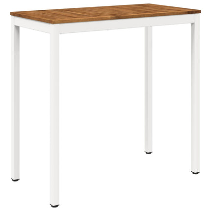 Trädgård Bar Bord Naturlig och vit 108,5 x 55 x 105 cm