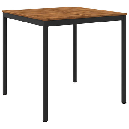 Trädgård Bar Bord Naturlig och svart 110 x 108,5 x 105 cm
