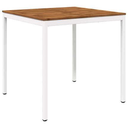 Trädgård Bar Bord Naturlig och vit 110 x 108,5 x 105 cm