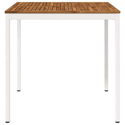 Trädgård Bar Bord Naturlig och vit 110 x 108,5 x 105 cm
