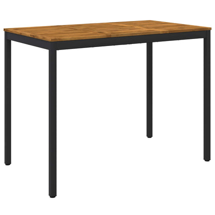 Trädgård Bar Bord Naturlig och svart 141 x 80,5 x 105 cm