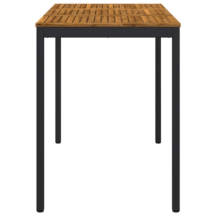 Trädgård Bar Bord Naturlig och svart 141 x 80,5 x 105 cm