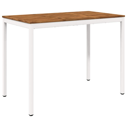 Trädgård Bar Bord Naturlig och vit 141 x 80,5 x 105 cm