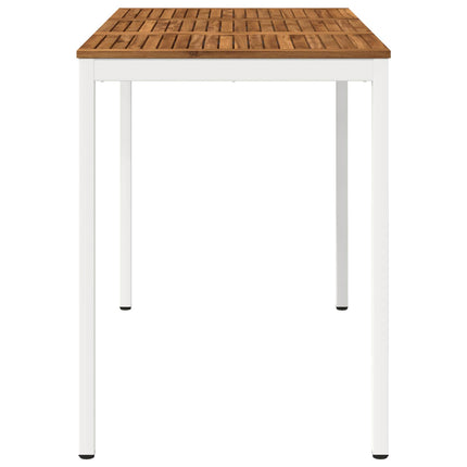 Trädgård Bar Bord Naturlig och vit 141 x 80,5 x 105 cm