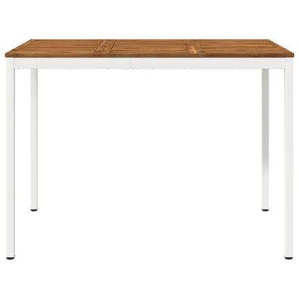 Trädgård Bar Bord Naturlig och vit 147 x 88,5 x 105 cm